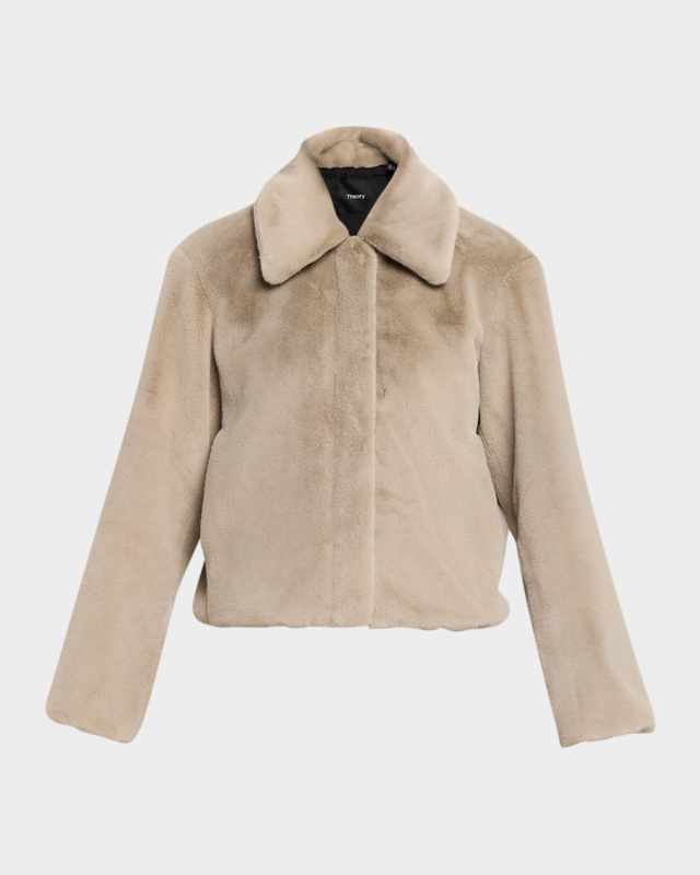 Cropped Faux Fur Coat